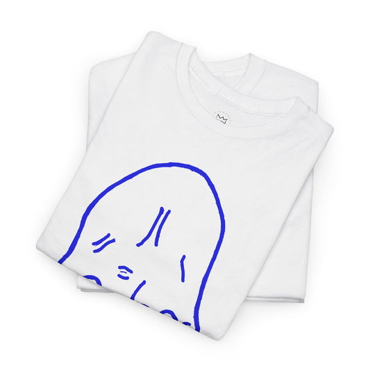 M-Hand Signature Tee "White & Blue"