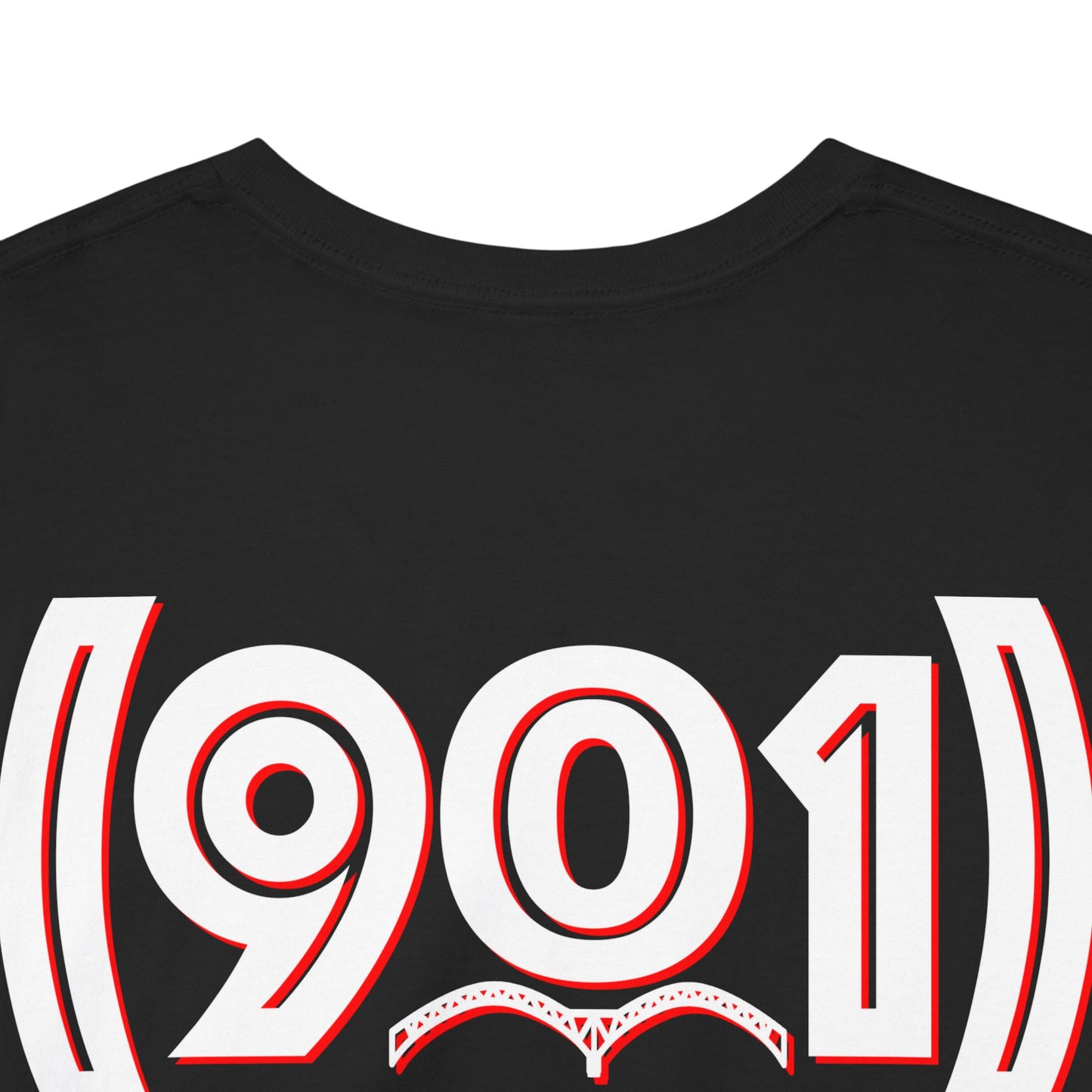 (901) Made Tee "Black, White & Red"