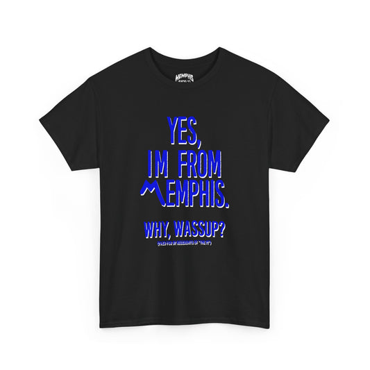 Yes, Im From Memphis Signature Tee "Black & Blue"
