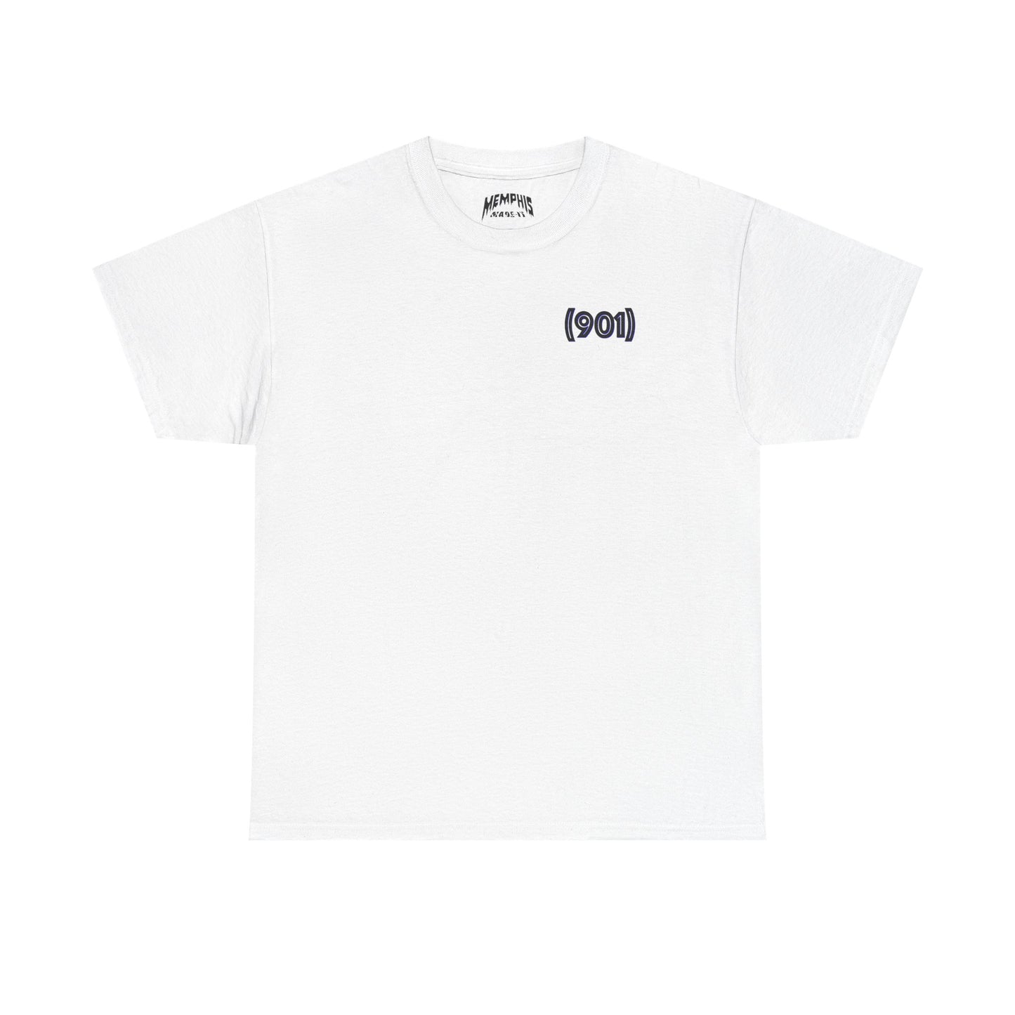 (901) Made Tee "White, Black & Blue"