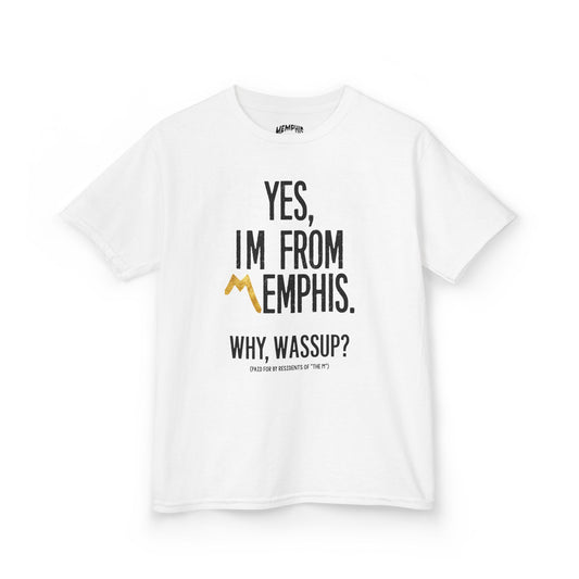 Yes, I'm From Memphis Kids Tee "Icy White"