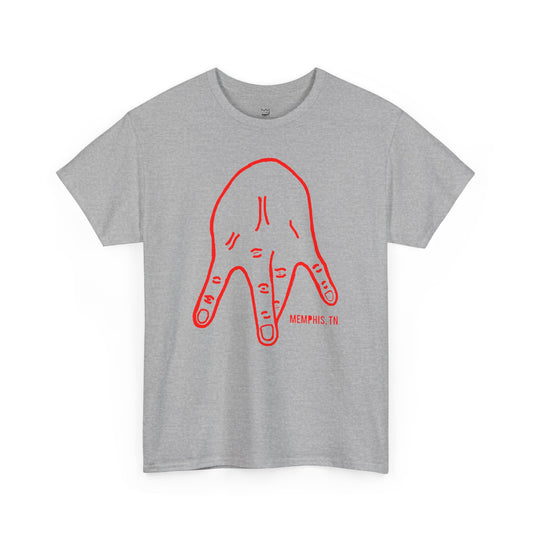 M-Hand Signature Tee "Grey & Red"