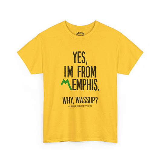 Yes, I'm From Memphis Signature Tee "Yellow & Black"