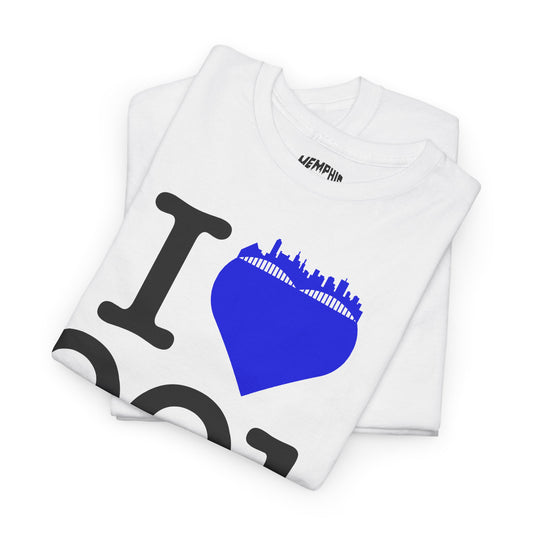 I Love 901 Tee "Blue Heart"
