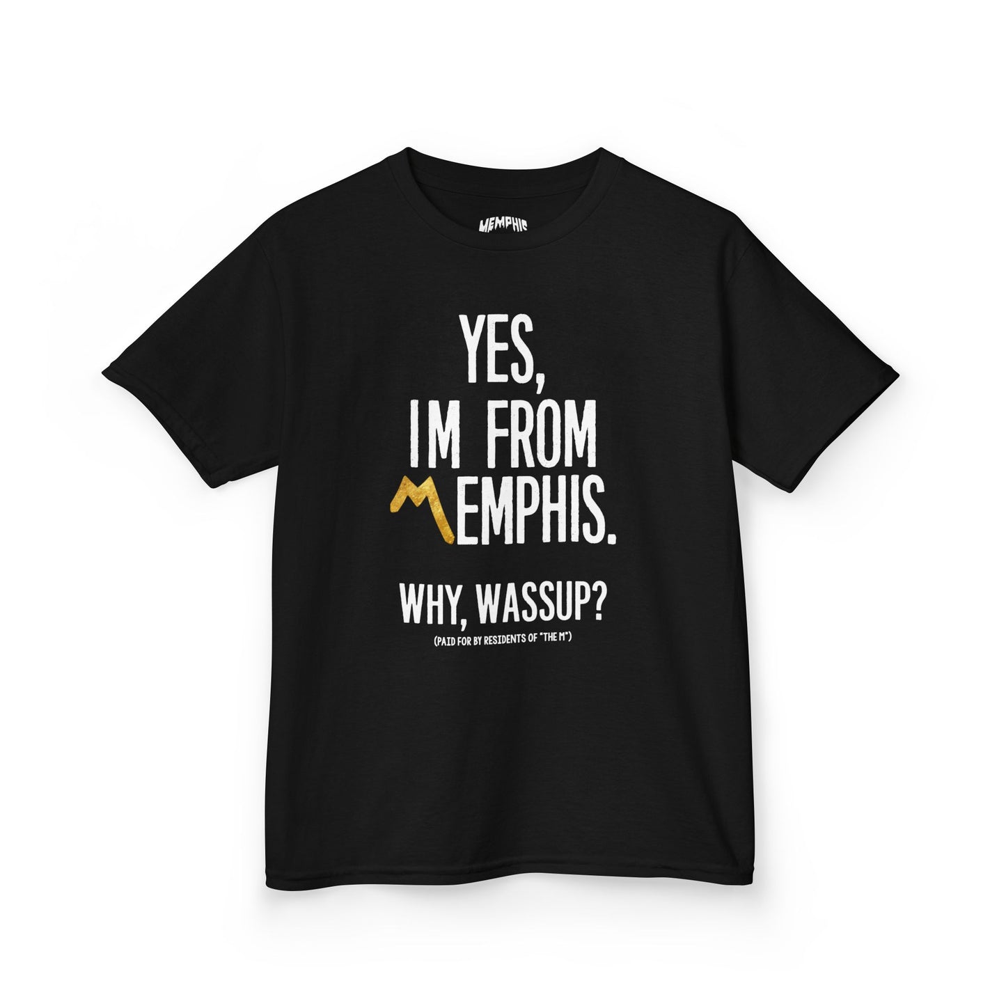 Yes, I'm From Memphis Kids Tee "Classic Black"
