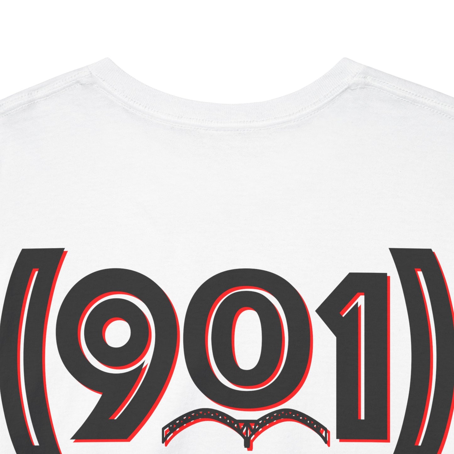 (901) Made Tee "White & Red"