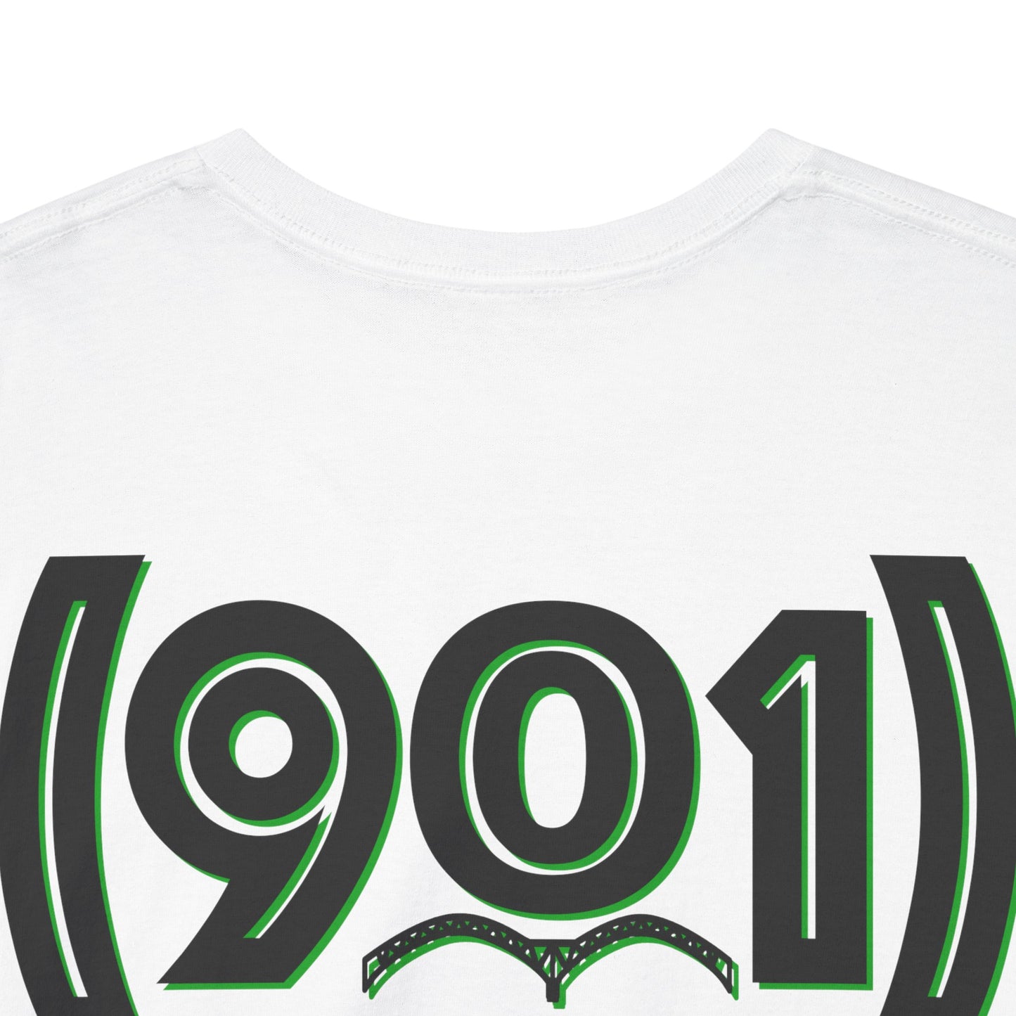(901) Made Tee "White & Green"