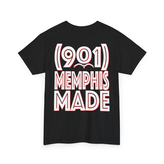 (901) Made Tee "Black, White & Red"