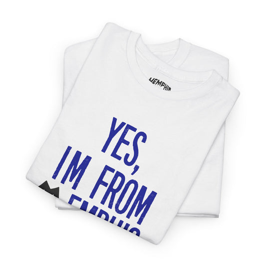 Yes, Im From Memphis Signature Tee "White & Blue"