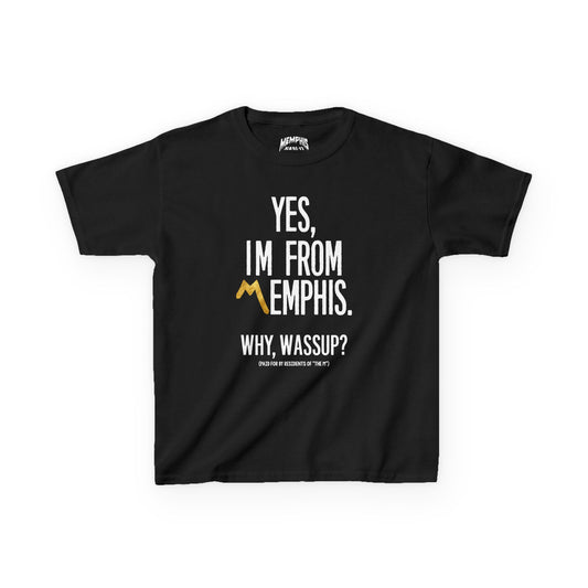 Yes, I'm From Memphis Kids Tee "Classic Black"