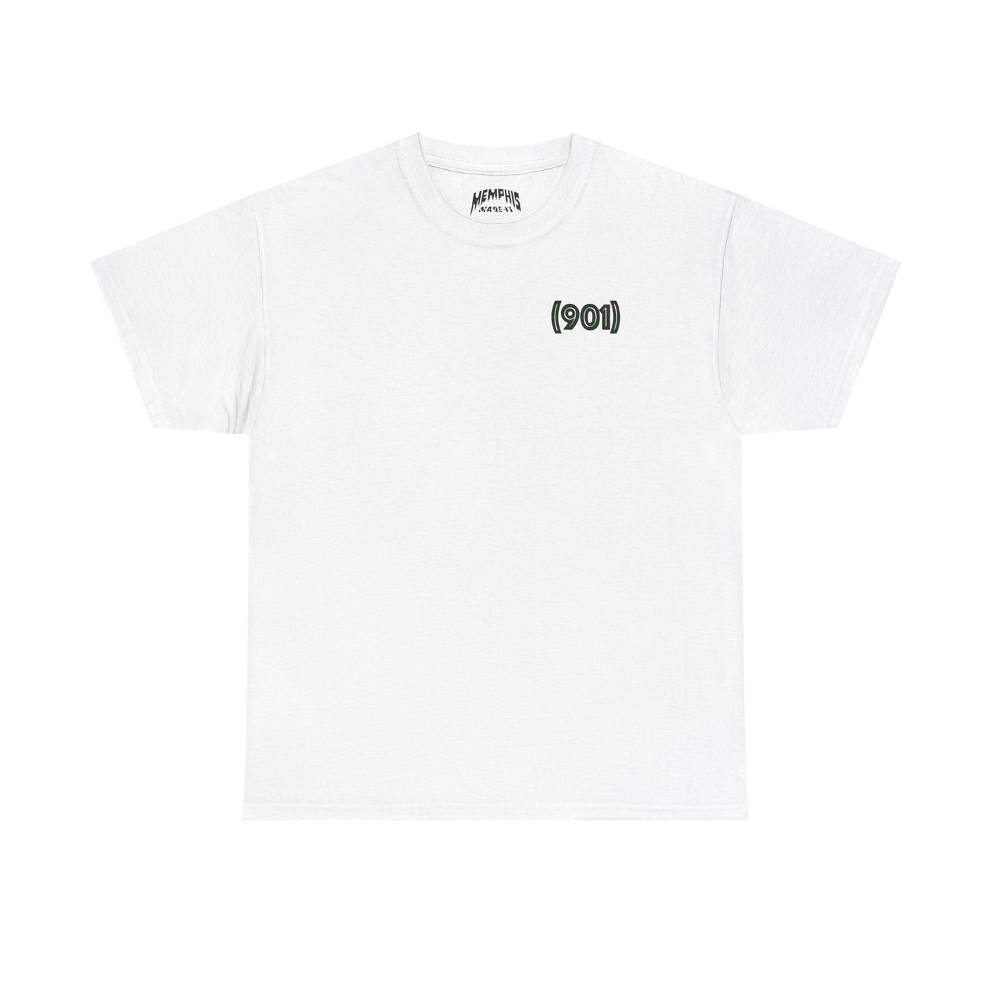 (901) Made Tee "White & Green"