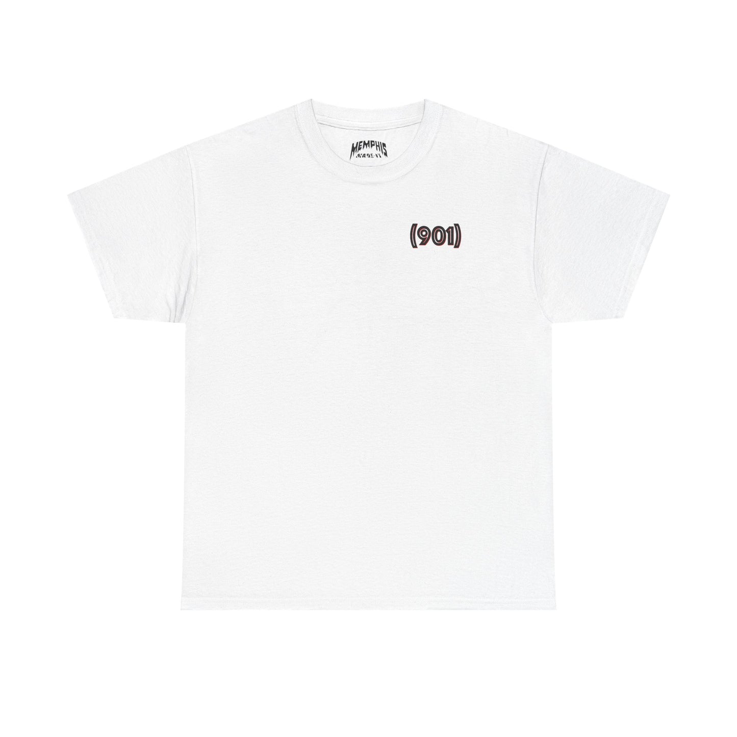 (901) Made Tee "White & Red"