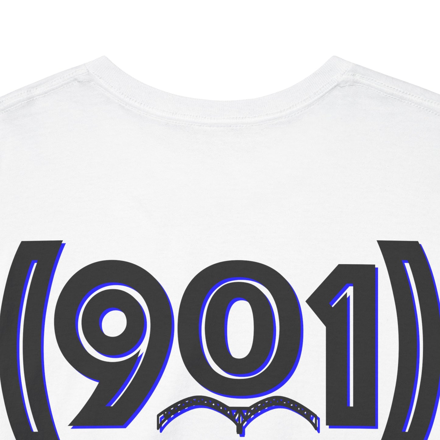 (901) Made Tee "White, Black & Blue"
