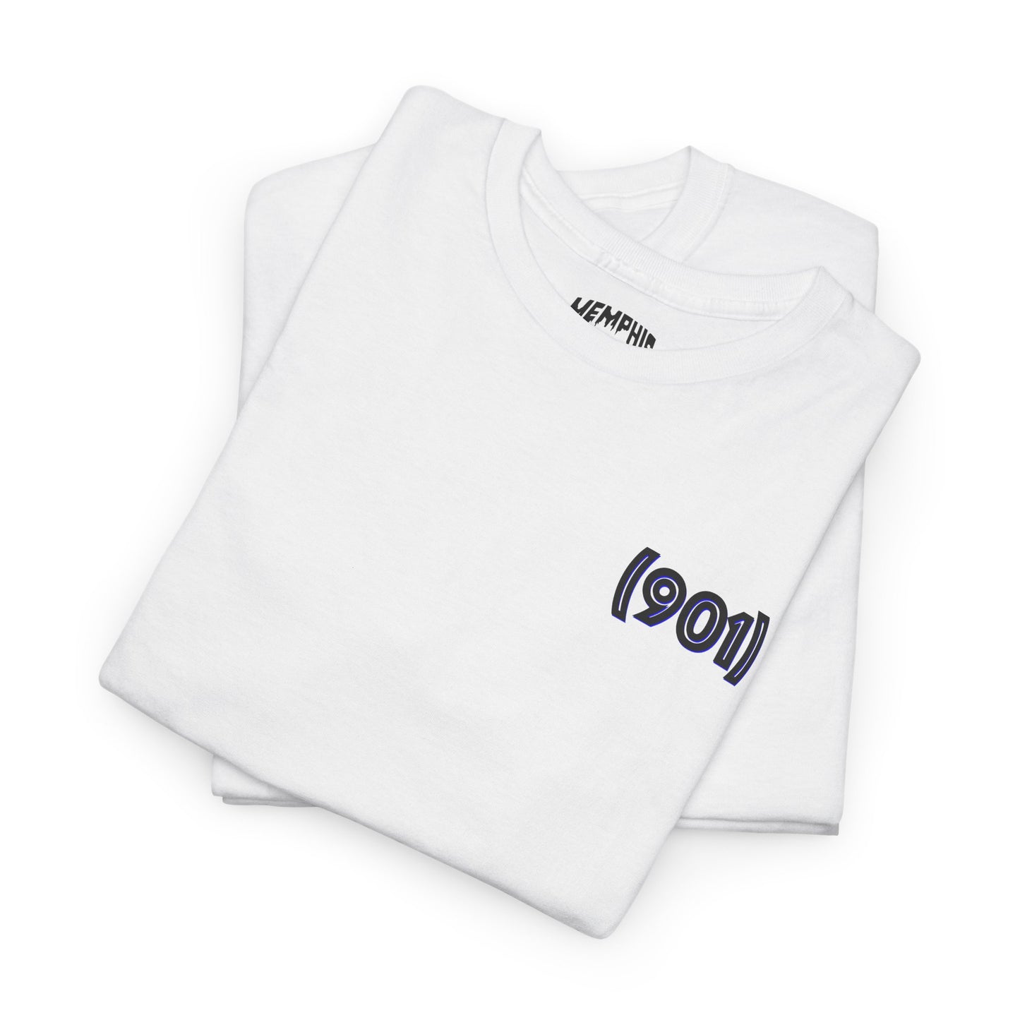 (901) Made Tee "White, Black & Blue"