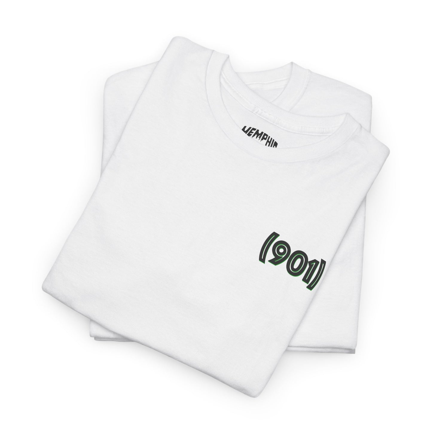 (901) Made Tee "White & Green"