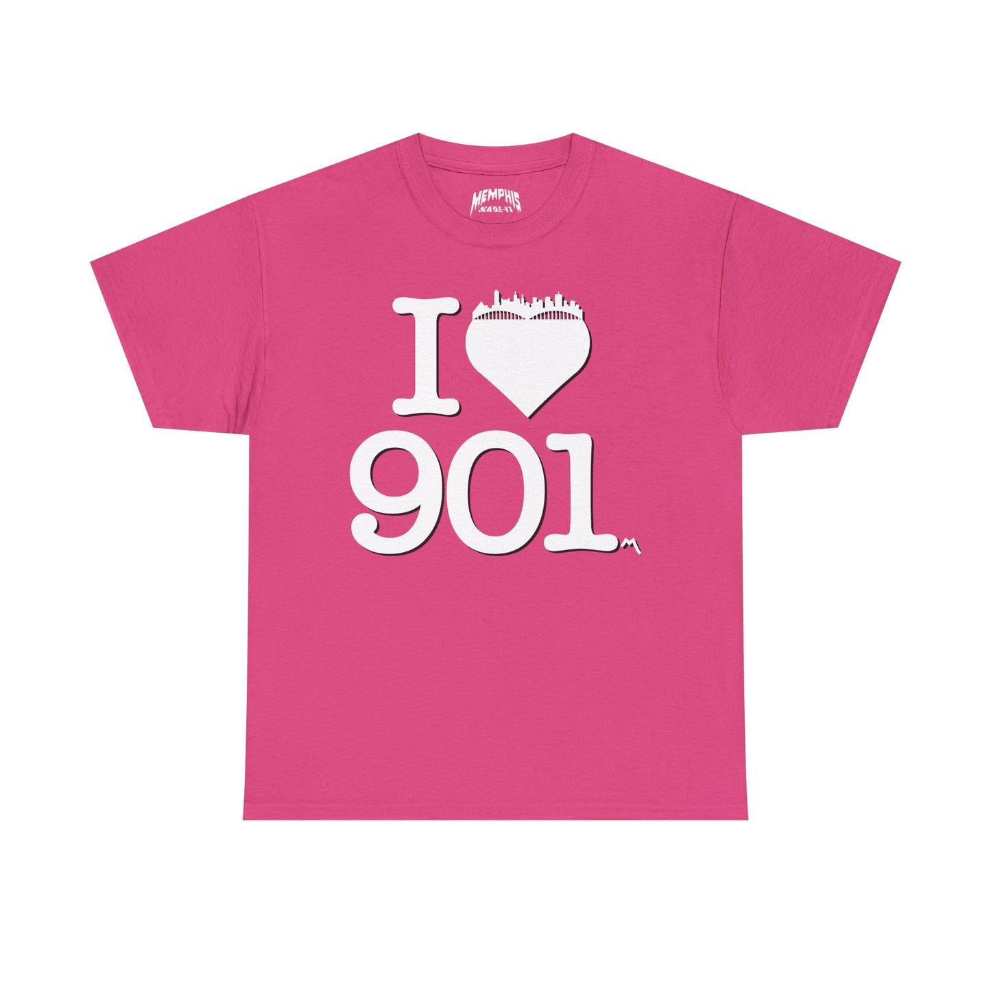 I Love 901 Tee "Hot Pink"