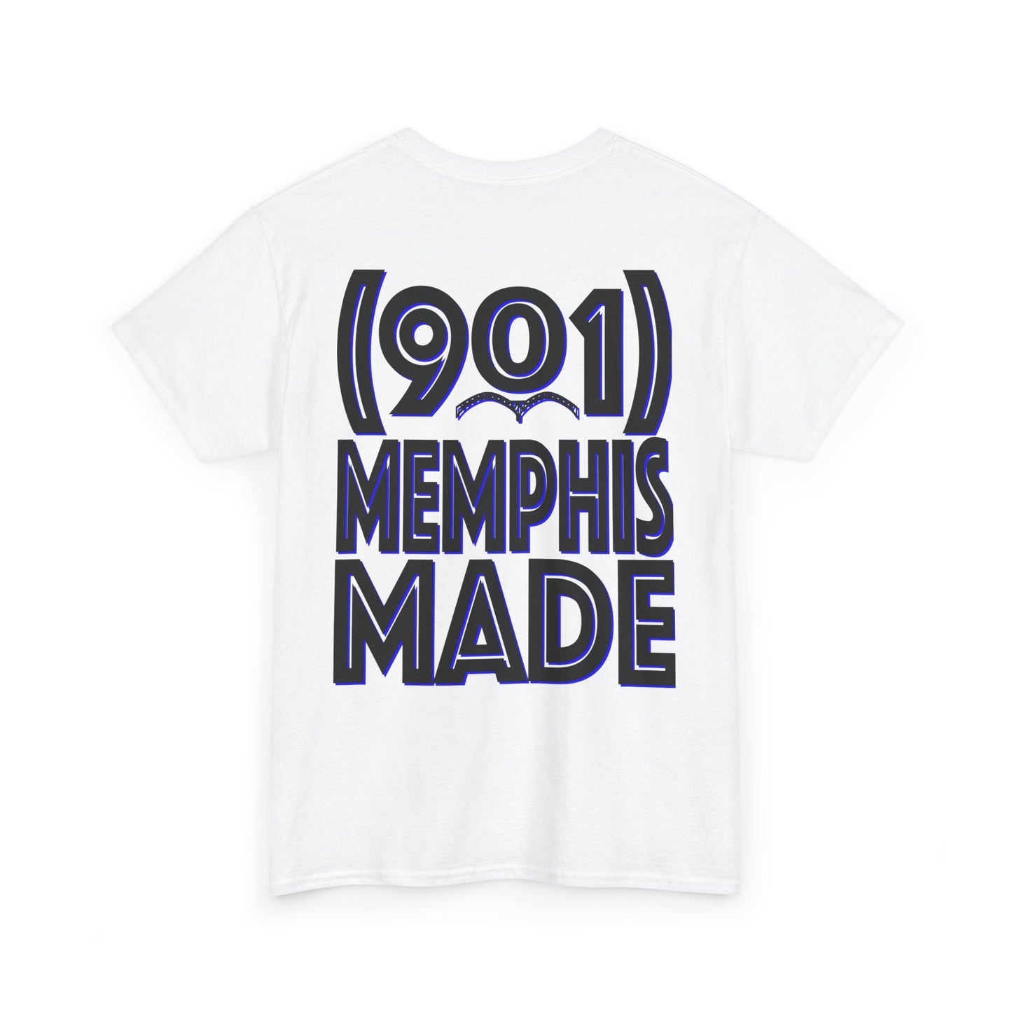 (901) Made Tee "White, Black & Blue"