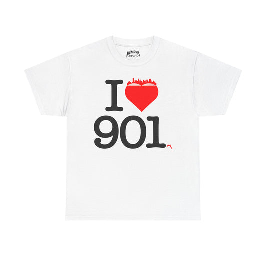 I Love 901 Tee "Red Heart"