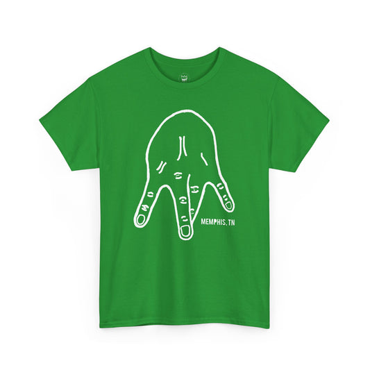 M-Hand Signature Tee "Green & White"