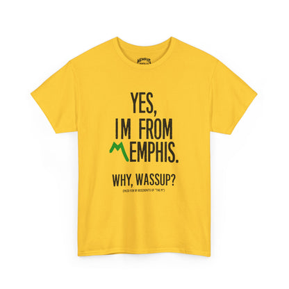Yes, I'm From Memphis Signature Tee "Yellow & Black"