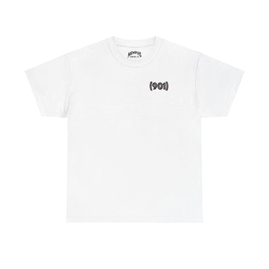 (901) Made Tee "White & Purple"