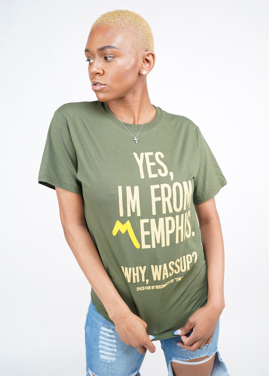Yes, Im From Memphis Signature Tee "Olive Green"