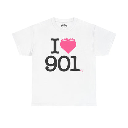 I Love 901 Tee "Pink Heart"