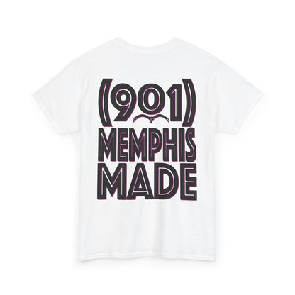 (901) Made Tee "White & Purple"