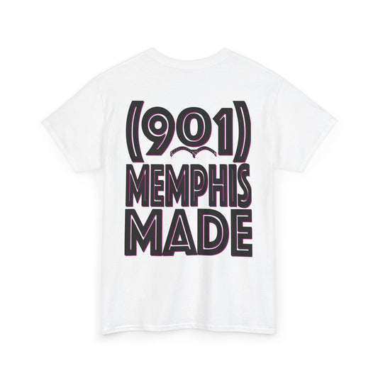 (901) Made Tee "White & Purple"