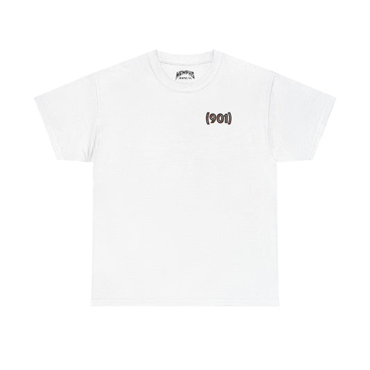 (901) Made Tee "White & Orange"