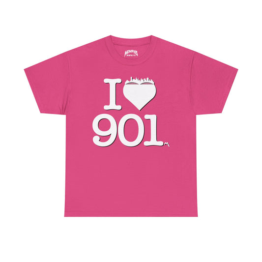 I Love 901 Tee "Hot Pink"