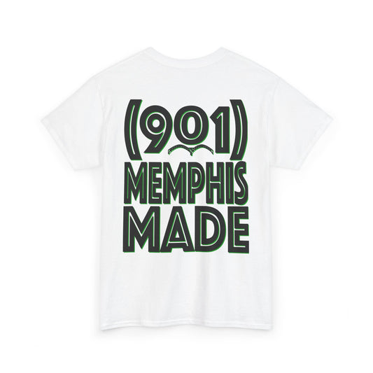 (901) Made Tee "White & Green"