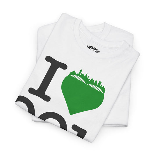 I Love 901 Tee "Green Heart"